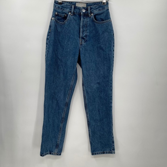 Everlane The Curvy 90s Cheeky Straight Jean Organic Cotton Women's Blue Denim - Picture 1 of 8